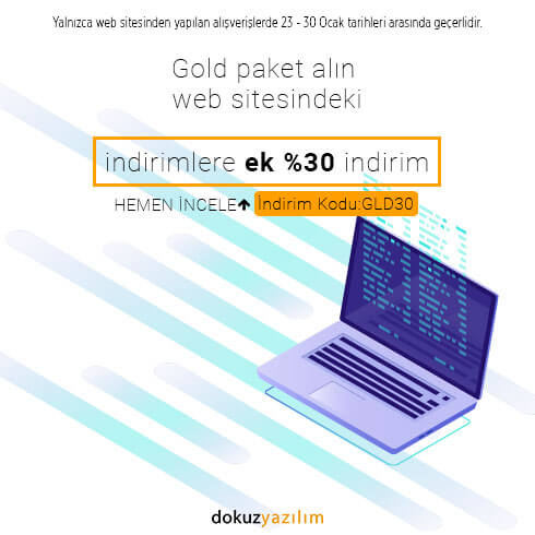 Gold paket alın web sitesindeki indirimlere ek
%30 indirim kazanın