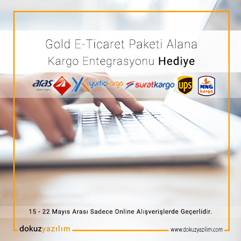 Gold E-Ticaret Paketi Alana Kargo Entegrasyonu
Hediye!